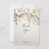 Elfenbeingoldblüten - Blätter Danke-Card Dankeskarte (Vorderseite)