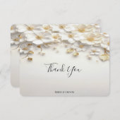 Elfenbeingoldblüten - Blätter Danke-Card Dankeskarte (Vorne/Hinten)