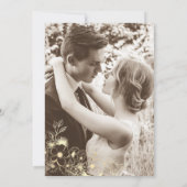 Elfenbeingoldblütenhochzeit nach dem Party Einladu Einladung (Rückseite)