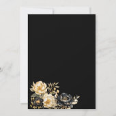 Elfenbeingoldpony Blütenluxus Hochzeit Einladung (Rückseite)