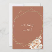 Elfenbeingoldterrarium Hochzeit Einladung (Rückseite)