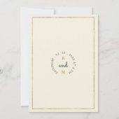 Elfenbeingoldverspielte, einzigartige Kalligraphie Einladung (Rückseite)