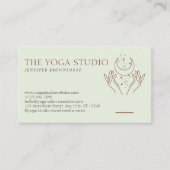 Elfenbeingrüne Energie Heilung Hand Moon Spirituel Visitenkarte (Vorderseite)