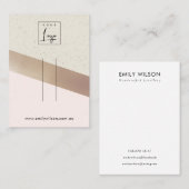 Elfenbeinhalterung Rose Gold Foil Pink Cement Clip Visitenkarte (Vorne/Hinten)