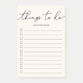 Elfenbeinhandgemachte Dinge zu tun Post-it Klebezettel (Vorderseite)