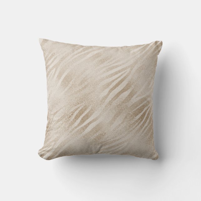 Elfenbeinhaut Zebra Titanium Pillow Kissen (Vorderseite)