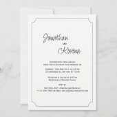 Elfenbeinhochzeit - Einladung (Vorderseite)