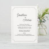 Elfenbeinhochzeit - Einladung (Stehend Vorderseite)