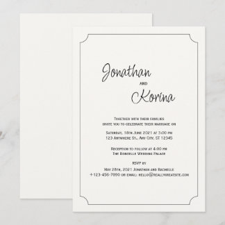 Elfenbeinhochzeit - Einladung