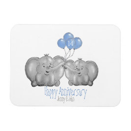 Elfenbeinhochzeit: Elefantengeschenk Magnet