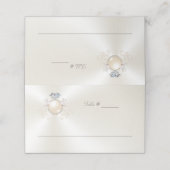 Elfenbeinhochzeit Tischnummern und Platzkarten Com (Außenseite Aufgefaltet)