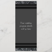 Elfenbeinhochzeiten: Schwarz-weiße marmorierte Hoc Programm (Rückseite)