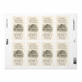 Elfenbeinhoniglabel mit Skep Beekeeping Local Raw (Vorne)