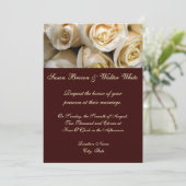 Elfenbeinküche Rose Einladung (Stehend Vorderseite)