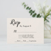Elfenbeinküche - RSVP mit Menüauswahl Karte (Stehend Vorderseite)
