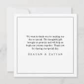 Elfenbeinküche und Blumenzwiebeln Danke Karte (Rückseite)