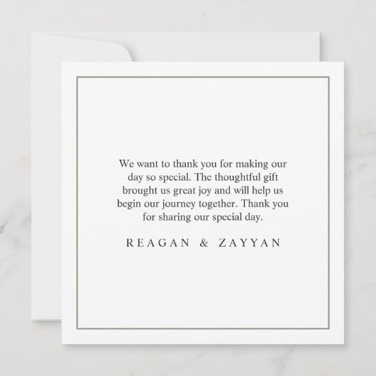 Elfenbeinküche und Blumenzwiebeln Danke Karte (Rückseite)