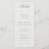 Elfenbeinküche und Doppel-Hochzeitsessen/Bar Menükarte (Vorderseite)