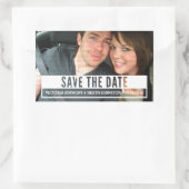 Elfenbeinkügelchen Save the Date Sticker ausschnei (Tasche)