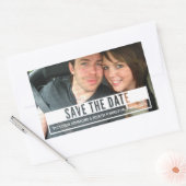 Elfenbeinkügelchen Save the Date Sticker ausschnei (Umschlag)