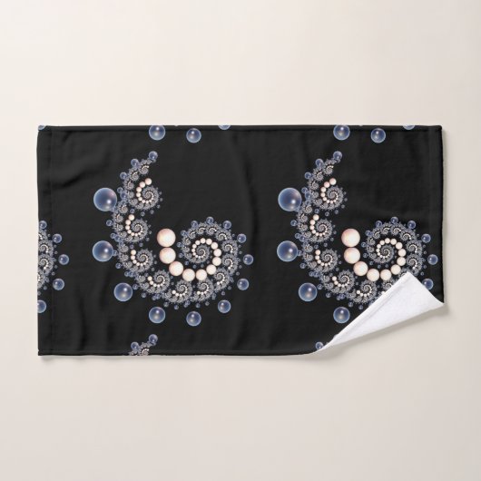 Elfenbeinkügelchen und blaue Perlwein Set (Handtuch)