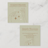 Elfenbeinkügelige Hands Heilung Therapie Massage Quadratische Visitenkarte (Vorne/Hinten)