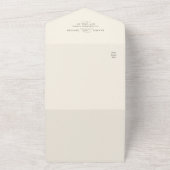 Elfenbeinkühe Elegante Wildblume QR Code Hochzeit All In One Einladung (Außenbereich)