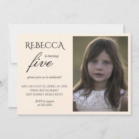 Elfenbeinkühe Foto Geburtstagsfeier Einladung (Vorderseite)