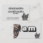 Elfenbeinkühe, Minimalistische Haustiere Sitter un Visitenkarte (Vorne/Hinten)