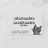 Elfenbeinkühe, Minimalistische Haustiere Sitter un Visitenkarte (Vorderseite)