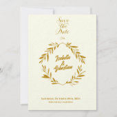 Elfenbeinkühe und dunkle Golddiamanten Save the Da Einladung (Vorderseite)