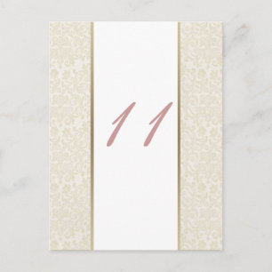 Elfenbeinkühe und Gold-Tischnummern Postkarte