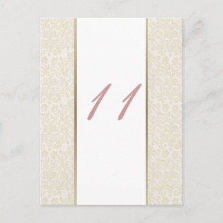 Elfenbeinkühe und Gold-Tischnummern Postkarte