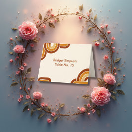 Elfenbeinkühne Retro-Gästekarte der 70er Jahre Dankeskarte