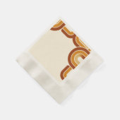 Elfenbeinkühne Retro-Hochzeit der 1970er Jahre Serviette (Ecke)