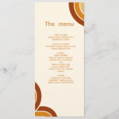 Elfenbeinkühne Retro-Hochzeitsmenü der 1970er Jahr Programm (Vorderseite)