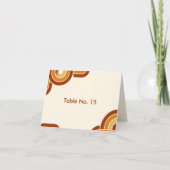 Elfenbeinkühne Retro-Tischnummer der 70er Jahre Dankeskarte (Vorderseite)