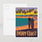 Elfenbeinküste Afrika Vintage Reise Postkarte (Vorne/Hinten)