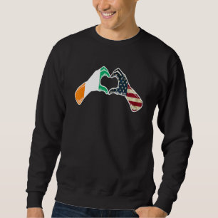 Elfenbeinküste Amerikanische USA-Flagge   USA Elfe Sweatshirt