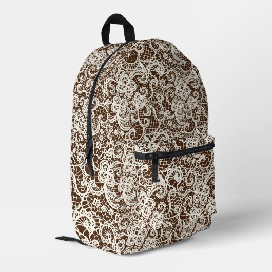 Elfenbeinküste auf Braun Bedruckter Rucksack (Rückseitige Ecke links)