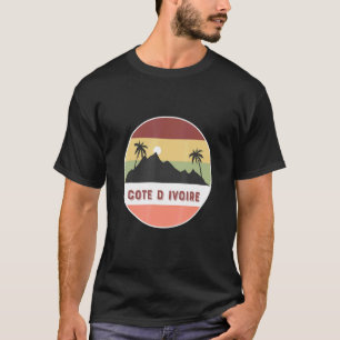 Elfenbeinküste Berg und Palmen T-Shirt
