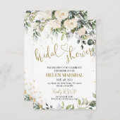 Elfenbeinküste Blume Bridal Dusche Einladung (Vorne/Hinten)