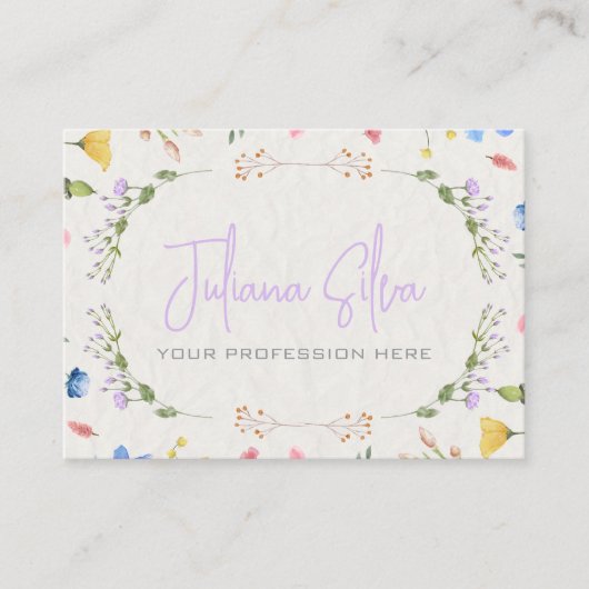 Elfenbeinküste Blume Visitenkarte (Vorderseite)