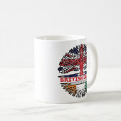 Elfenbeinküste - Britische Tree-Roots-Fahne der iv Kaffeetasse (VorderseiteRechts)