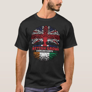 Elfenbeinküste - Britische Tree-Roots-Fahne der iv T-Shirt