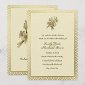 Elfenbeinküste Christliche Lilien Hochzeit Einladu Einladung (Vorne/Hinten)