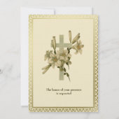 Elfenbeinküste Christliche Lilien Hochzeit Einladu Einladung (Rückseite)