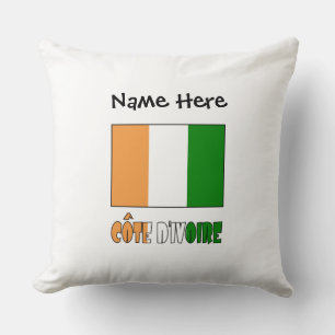 Elfenbeinküste Côte d'Ivoire Flagge Schwarz Person Kissen