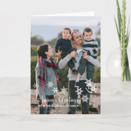 Elfenbeinküste Elegante Schneeflocken Weihnachts-F Feiertagskarte