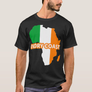 Elfenbeinküste Elfenbeinküste - Flag Karte Afrika T-Shirt